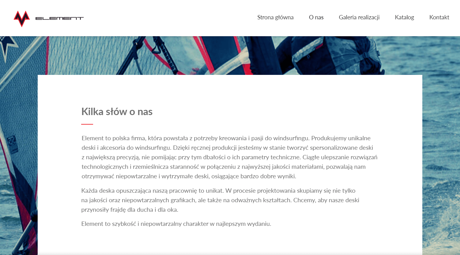 Dizajnerskie deski windsurfingowe polski producent Element